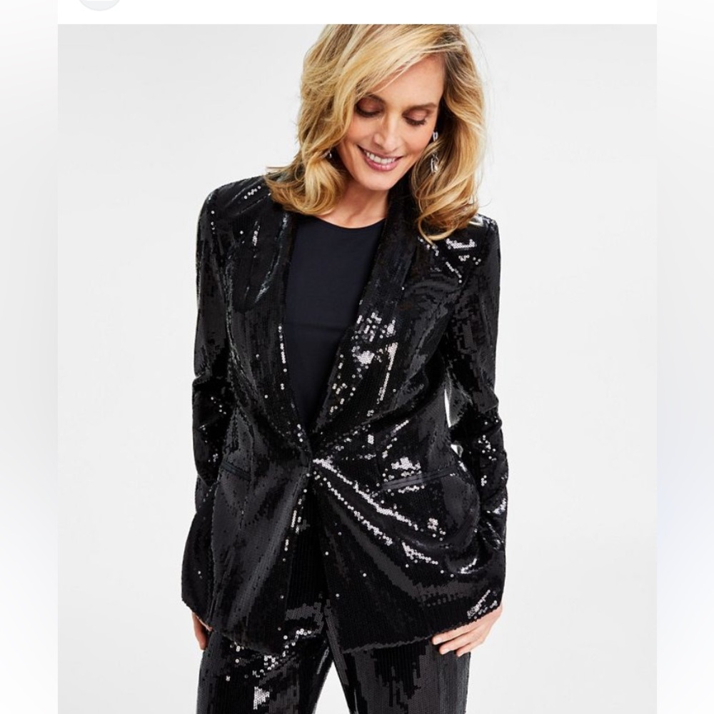 INC International Concepts Sequin Blazer Formal Size Large